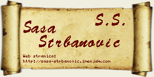 Saša Štrbanović vizit kartica